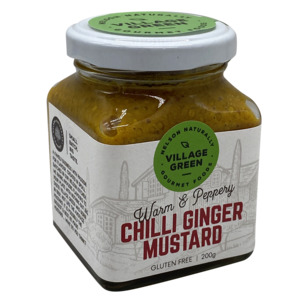 Village Green Hand Crafted Mustards: Chilli Ginger Mustard