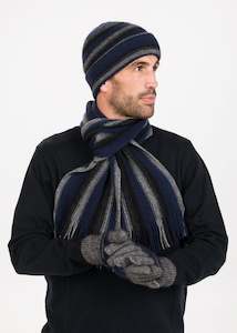 hat and beanies: STRIPED SCARF NX205