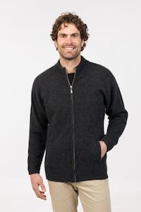 Mens Merino: POSSUM, WOOL & NYLON FELTED ZIP JACKET WITH POCKETS NE029