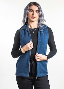 Womens Cardigans: P0SSUM & MERINO WOMEN'S ZIP VEST TR1014