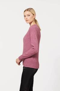 Womens Jackets: POSSUM & MERINO WOMEN'S CABLE YOKE NECK JACKET 5018