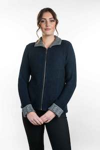 Womens Jackets: POSSUM & MERINO WOMEN’S TWO TONE JACKET KO476