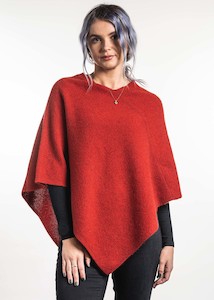 POSSUM & MERINO PONCHO - MOSS STITCH TR1022