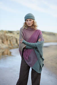 Womens Ponchos And Wraps: POSSUM & MERINO WOMEN'S OMBRE PONCHO 5010