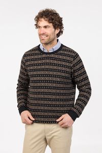 Mens Jerseys And Sweaters: POSSUM,MERINO FAIRISLE SWEATER NE433