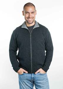 Mens Jackets: POSSUM & MERINO MEN'S ZIP JACKET WITH POCKETS TR8008