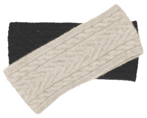 Scarves: POSSUM,MERINO CABLE HEADBAND NX725