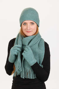 Scarves: POSSUM,MERINO FRINGED SCARF NX102