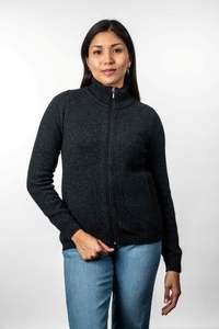 Womens Merino: POSSUM & MERINO WOMEN’S RIB DETAIL JACKET KO571