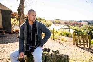 Accessories: P0SSUM & MERINO CHECK SCARF - KO1040