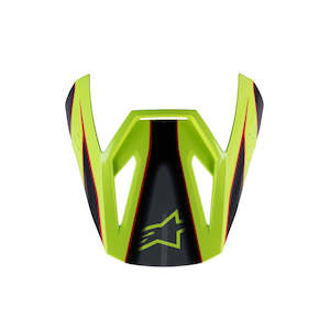 ALPINESTARS: S-M3 Youth Visor Fray Red/Yellow Fluoro/Black Gloss
