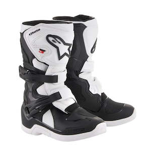 Kids Riding Gear: Tech-3S Kids MX Boots Black/White 10