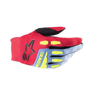 Lights: Youth Full Bore Gloves Light Blue/Red Berry/Black 3XS