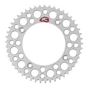 Drivetrain: Renthal Sprocket Rear Silver 49T Alloy 7075 T6 Grooved