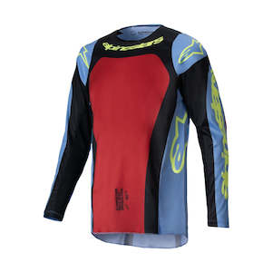 Jerseys Shirts: Racer Ocuri Jersey Blue/Red/Yellow Fluoro XXL