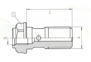 Bolts Screws Washers: B & H Standard - Banjo bolt - for bleed - milled