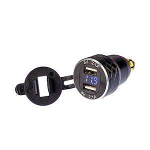 Electrics: Rocky Creek PA012 Dualport USB Power Adapter and Voltmeter with Merit Plug
