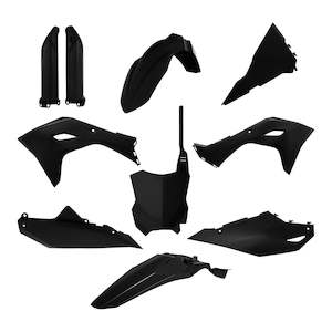 Fairing Body Work: Polisport Full Plastic Kit (with Fork Guards) Kawasaki KX450F '24 - Black