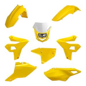 Lights: Polisport Restyling Kit with Headlight Suzuki DR-Z400 '00-'24 - Yellow