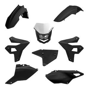 Polisport Restyling Kit with Headlight Suzuki DR-Z400 '00-'24 - Black