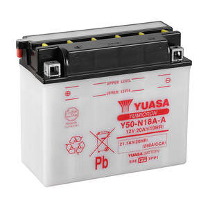 Batteries Mounts: Y50-N18A-A DG Battery with 1.5ltr acid pack Yuasa ^ (Y50N18AAPK)