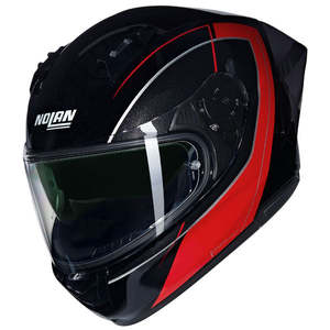 Helmets: Nolan N60-6 SPORT Full Face Helmet - Mesmerico black/red