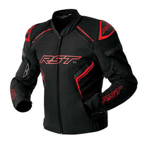 Jackets: RST S1 D3O CE TEXTILE JACKET [BLACK/GREY/RED]