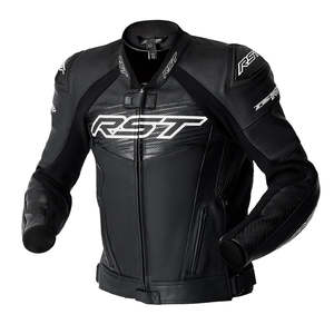 Jackets: RST TRACTECH EVO D3O CE LEATHER JACKET [BLACK/WHITE]