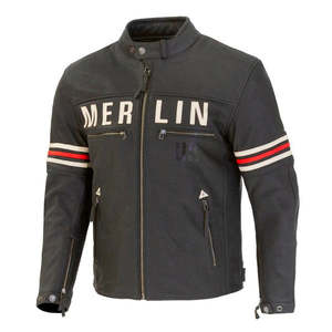 Merlin Revival perforated leather jacket - black vintage