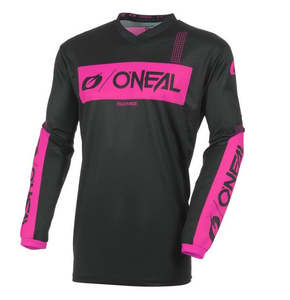 Jerseys Shirts: O'Neal 2027 Girls ELEMENT Racewear Jersey - Black/Pink