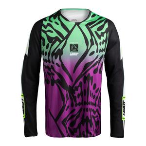 Jerseys Shirts: Leatt 4.5 Lite Jersey - Leopard Purple