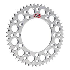 Renthal Rear Sprocket - Silver 50T Alloy 7075-T6 Grooved