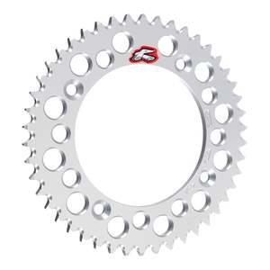 Renthal Rear Sprocket - Silver 46T Alloy 7075-T6 Grooved