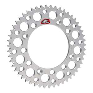 Drivetrain: Renthal Rear Sprocket - Silver 51T Alloy 7075-T6 Grooved