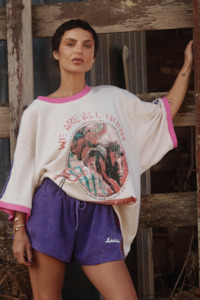 t-shirts: The Superstars Tee - White/Purple