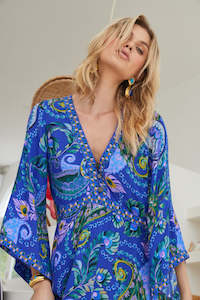 Nine Lives Bazaar: Empire Dress - Mystic Lagoon