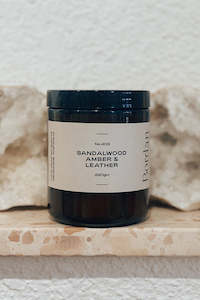 Candles: Sandalwood Amber & Leather Candle - Small
