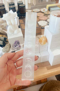 Crystals: Selenite Charging Plate - Moon Phases