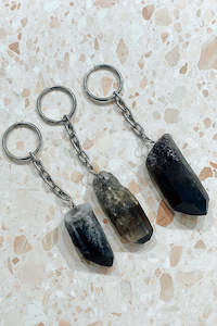 Crystal Keyring - Smoky Quartz