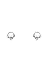 Earrings: Pushkar Studs - Silver