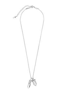 Jewellery: Give Love Double Crystal Necklace - Clear Quartz