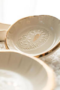 Ceramics: Mudhavi Small Jewellery Dish - Paisley