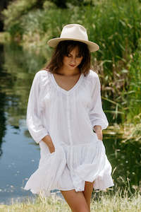 Biasa Short Dress - White