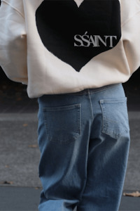 Heart Hoodie - Butter and Black