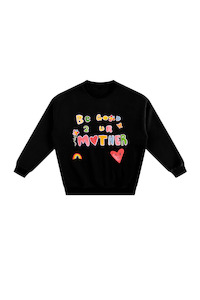 Good to Be Your Mother Fleece Crew - Black