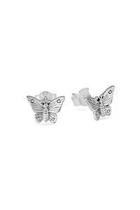 Earrings: Butterfly Lover Studs - Silver