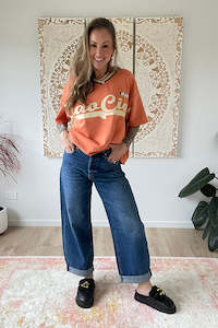 Pants: Gigi Barrel Paris Texas Turn Up - Paris Texas