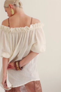 Isla Blouse - Cream Cotton