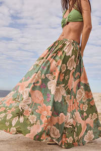 Spell: Floridian Maxi Skirt - Sage