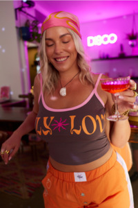 Camis: Only Love Singlet - Basalt